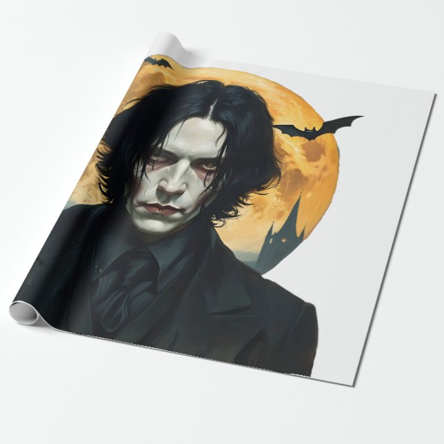 Papel De Presente Noite de Halloween - Ascensão de vampiro (Desenrolado)