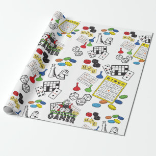 Papel De Presente Noite de jogos, jogos de Conselho e Quebra-cabeça