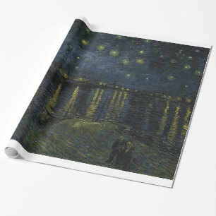 Papel De Presente Noite Estrelada sobre o Ródano - Van Gogh