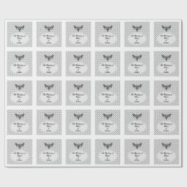 Papel De Presente Noiva Caveira de Mariposa Gótica – Elegância Sombr