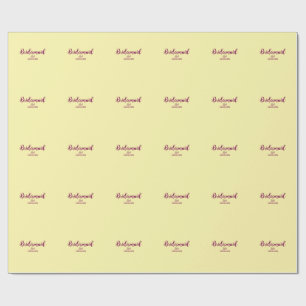 Papel De Presente Noiva dama de honra nome data estiloso noiva t