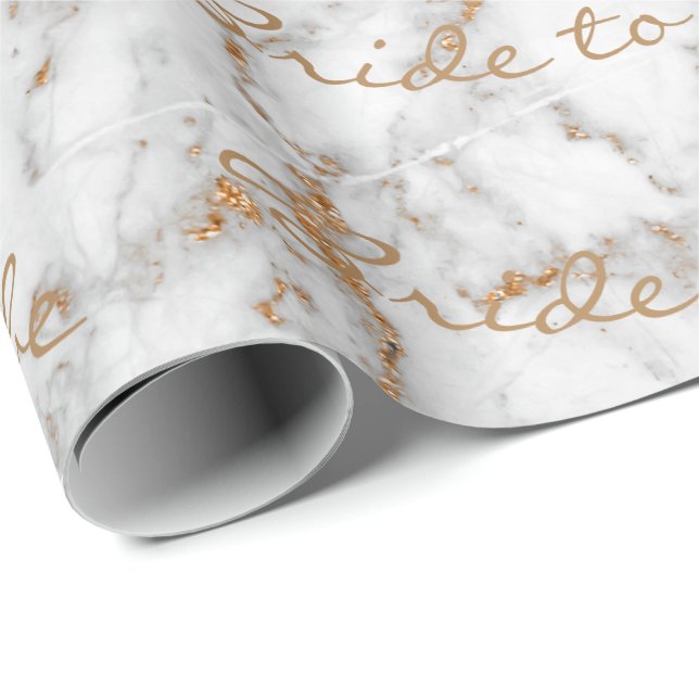 Papel De Presente Noiva De Pincel Personalizada Para Ser Marble Dour (Ponta do rolo)