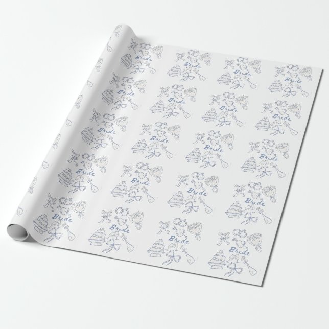 Papel De Presente Noiva Engajada Casal Marido Mulher (Desenrolado)