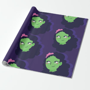 Papel De Presente noiva monstro de zombie de halloween morta
