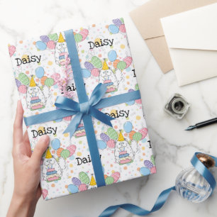 Papel De Presente Noivado de Cabelo Longo de Gato Persa Branco