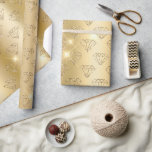 Papel De Presente Noivado de Casamento Elegante Elegante Diamond Dou<br><div class="desc">O Dourado Diamond Elegant Sparkle Wrapping Paper apresenta um padrão na moda de diamantes espumantes de ouro em fundo de ouro. Perfeito para casamentos,  noivados,  aniversário e muito mais. Projetado pelo Evco Studio www.zazzle.com/store/evcostudio</div>