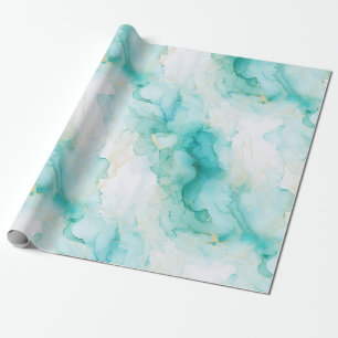 Papel De Presente Noivado Dourado do Chic Mint White