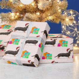 Papel De Presente Noivo de Natal, Cão-de-Festa-Feliz
