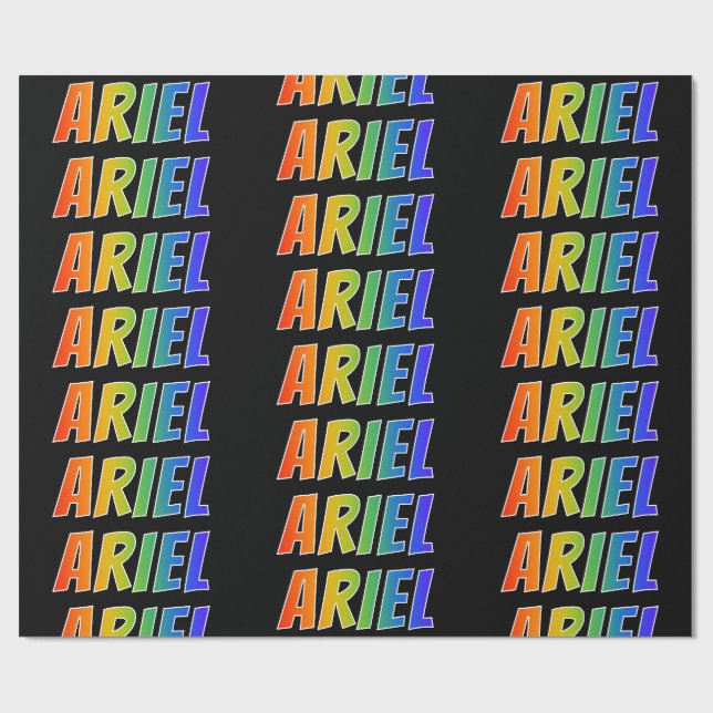 Papel De Presente Nome ARIEL em primeiro lugar "ARIEL"; Divertido &  (Aberto)