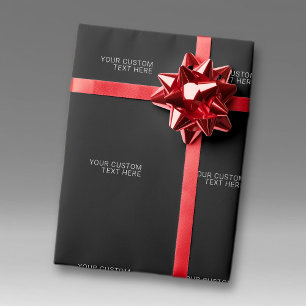 Papel De Presente Nome Branco Moderno ou outro Texto a Preto