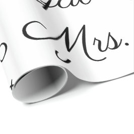 Papel De Presente Nome-Casamento Wedding personalizado Gfitwrap B &