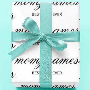 Papel De Presente Nome com Caligrafia Personalizada da Melhor Mãe do