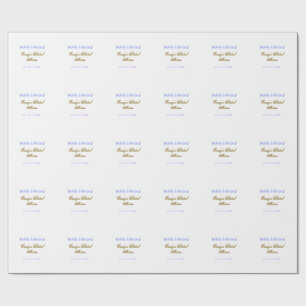 Papel De Presente Nome da data do chá de noiva borbulhante e brunch