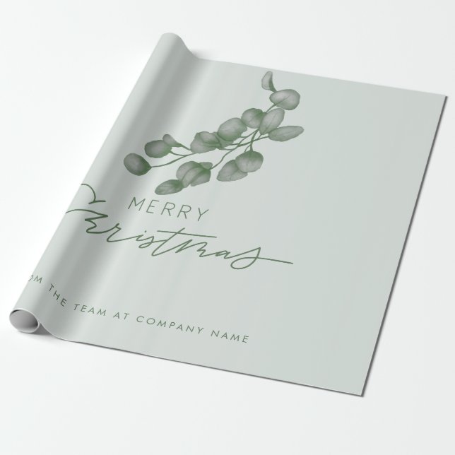 Papel De Presente Nome da Empresa Personalizada Feliz Natal (Desenrolado)