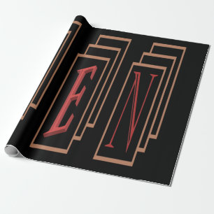 Papel De Presente Nome das faixas em forma de arte cores vermelho pr