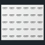 Papel De Presente Nome de adição moderno e elegante profissional<br><div class="desc">Um design perfeito que funcionará nos negócios ou na sua vida privada. Um olhar simples,  minimalista e perfeito. Só para você.</div>