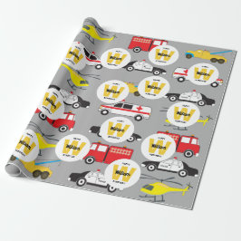 Papel De Presente Nome de Aniversário do Transporte de Veículos de E
