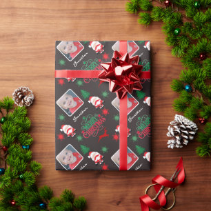 Papel De Presente Nome de Foto Personalizado Feliz Natal