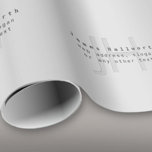 Papel De Presente Nome e slogan editáveis modernos Gradiente cinza
