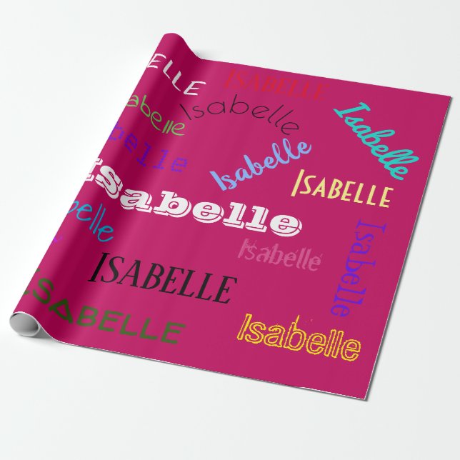 Papel De Presente Nome HAMbWG (Desenrolado)