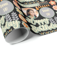 Nome Idade Foto Retro Vintage Daisy Flower Anivers
