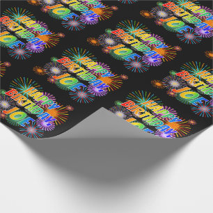 Papel De Presente Nome "JOE", Diversão "FELIZ ANIVERSÁRIO"