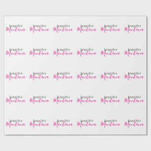 Papel De Presente Nome minimalista moderno elegante profissional