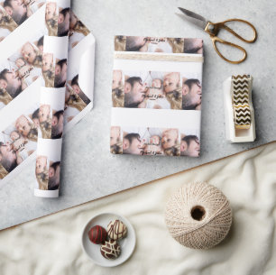 Papel De Presente nome monograma simples personalizado primeiro nata