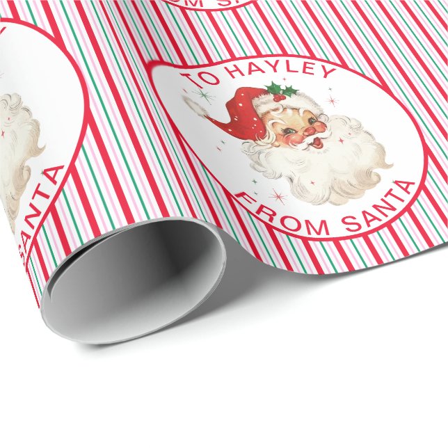 Papel De Presente Nome Personalizado Da Faixa Festiva Do Presente Do (Ponta do rolo)