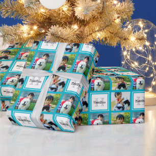 Papel De Presente Nome personalizado da inicial do monograma da