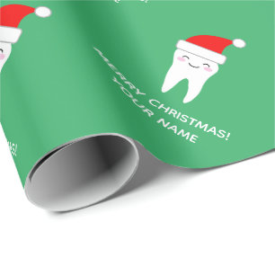 Papel De Presente Nome personalizado de Natal do desenho animado dos