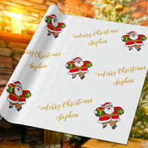 Nome Personalizado de Papais noeis de Feliz Natal