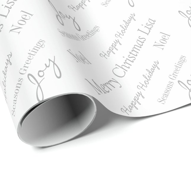 Papel De Presente Nome Personalizado de Papel de Moldagem de Natal (Ponta do rolo)