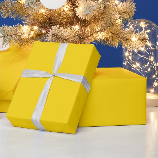 Papel De Presente Nome Personalizado em Monograma Dourado Presente M (Feriados)