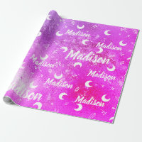 Nome Personalizado Fairy Chic Vibrant Fuchsia Rosa