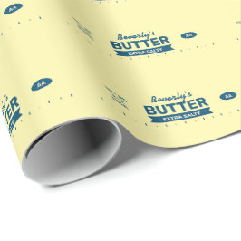 Papel De Presente Nome Personalizado Palito de Manteiga Retrô Comida