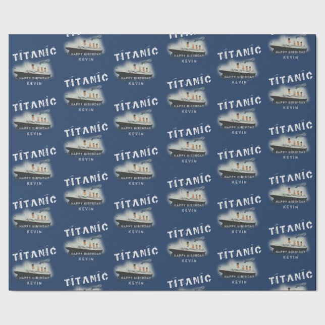 Papel De Presente Nome Personalizado Papel de Encapsulamento Titanic (Barra)