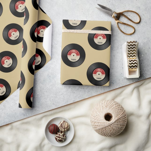 Papel De Presente Nome personalizado Papel de enrolamento do registr (Artesanato)