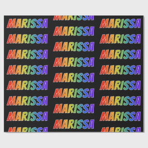 Papel De Presente Nome próprio do arco-íris "MARISSA"; Divertido e