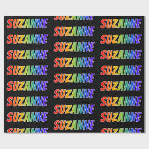 Papel De Presente Nome próprio do arco-íris "SUZANNE"; Divertido e