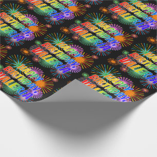 Papel De Presente Nome "VALERIA", Diversão "FELIZ ANIVERSÁRIO"