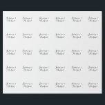 Papel De Presente Nomes de Casal de Caligrafia Chic Adoráveis<br><div class="desc">Você pode facilmente alterar as fontes,  a imagem de fundo e a cor,  os caracteres das letras.</div>