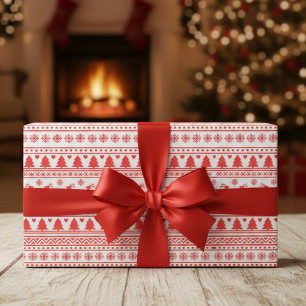 Papel De Presente Nórdico Reindeer Holiday