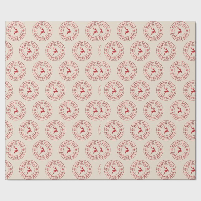 Papel De Presente North Pole Mail Christmas Wrapping Paper (Barra)