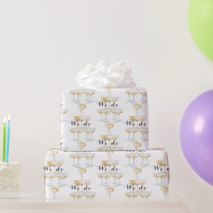 Papel De Presente Nós fazemos Torre de Champanhe Preto e Dourado Cas