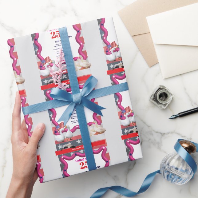 Papel De Presente Nós, os Gansos Bobos, 250º Celebração Divertida (Presentear)