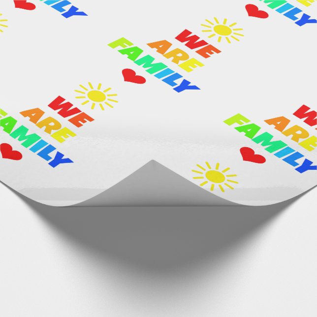 Papel De Presente Nós somos design da adopção da luz do sol do (Ponta)