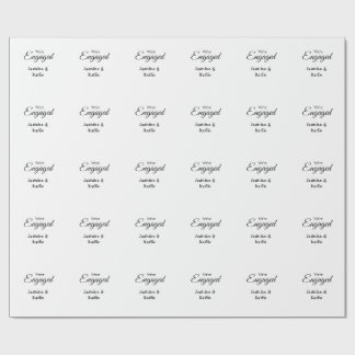 Papel De Presente Nós somos um casal engajado nome romântico simples