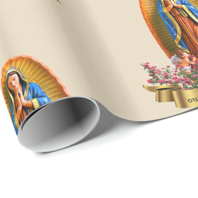 Papel De Presente Nossa Senhora de Guadalupe Wrapping Paper (Ponta do rolo)
