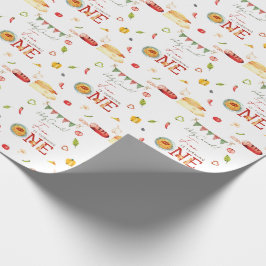 Papel De Presente Nosso Pequeno Almôndega 1º Aniversário